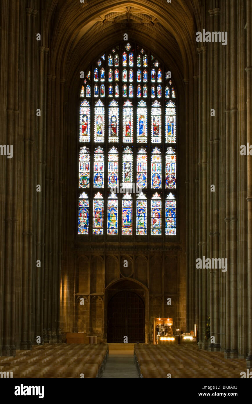 Glasfenster in Canterbury Kathedrale, Kent, UK. Stockfoto
