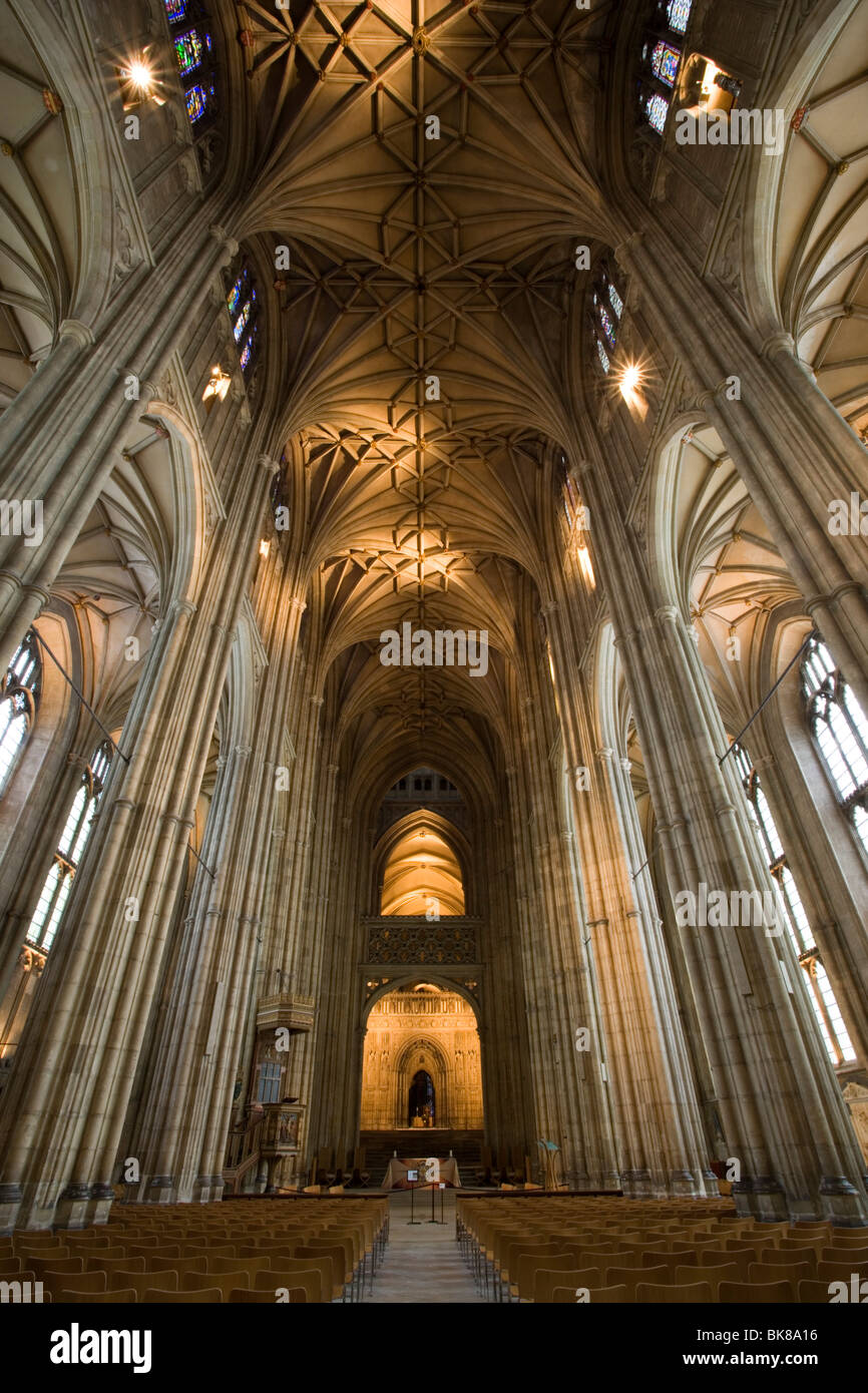 Interieur in Canterbury Kathedrale, Kent, UK. Stockfoto