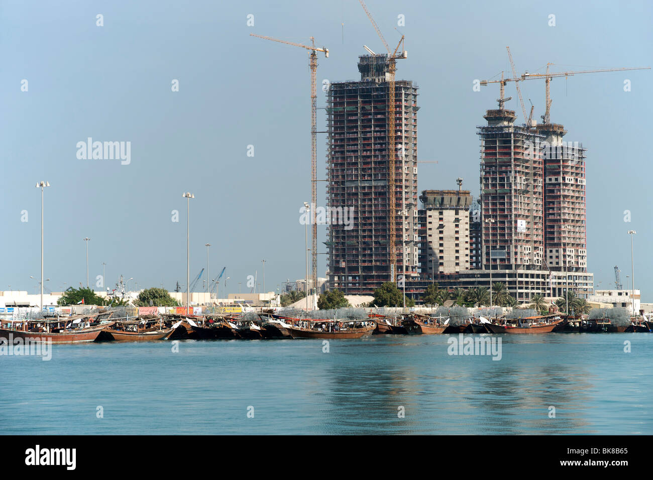 Die Dhau-Hafen in Abu Dhabi, VAE. Stockfoto
