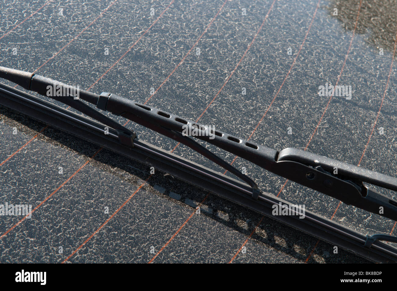 Asche aus der Vulkanausbruch in Island ließen sich auf dem Auto in England, April 2010 Stockfoto