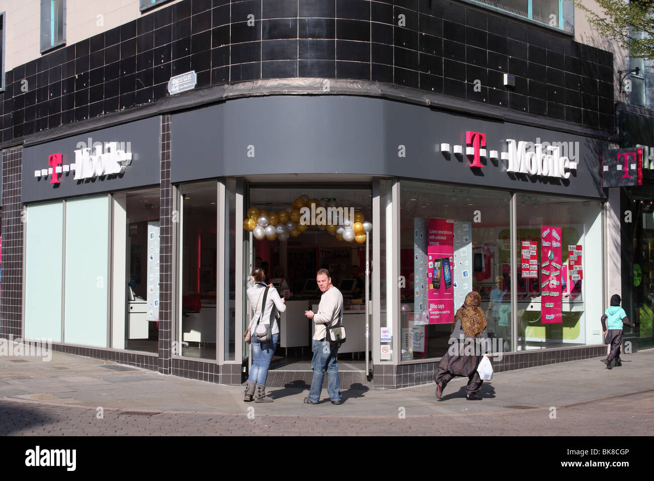 T-Mobile Handy-Shop in einer Stadt, U.K. Stockfoto