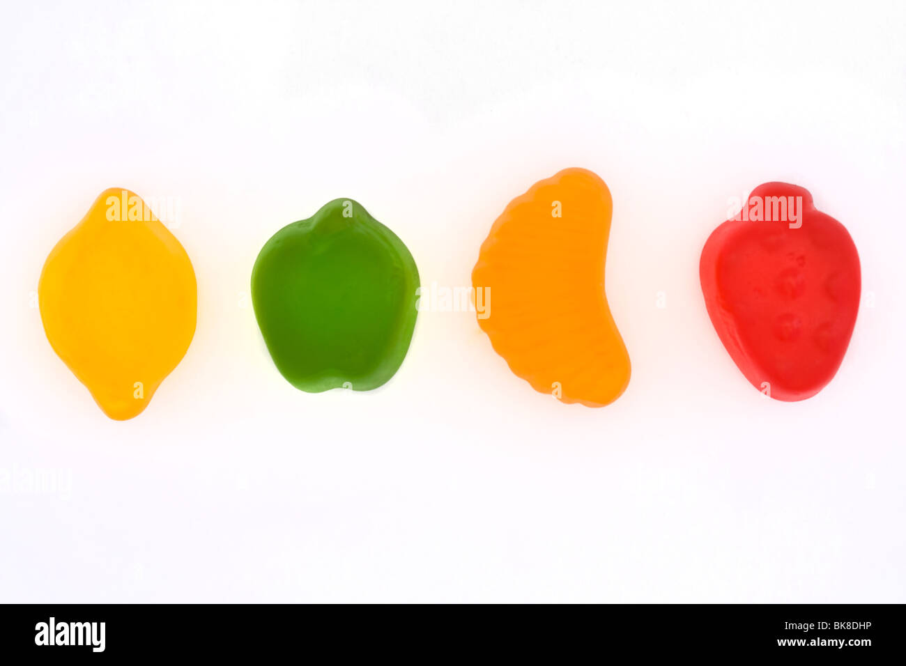 eine Reihe von Frucht-Gelee-Süßwaren Stockfoto