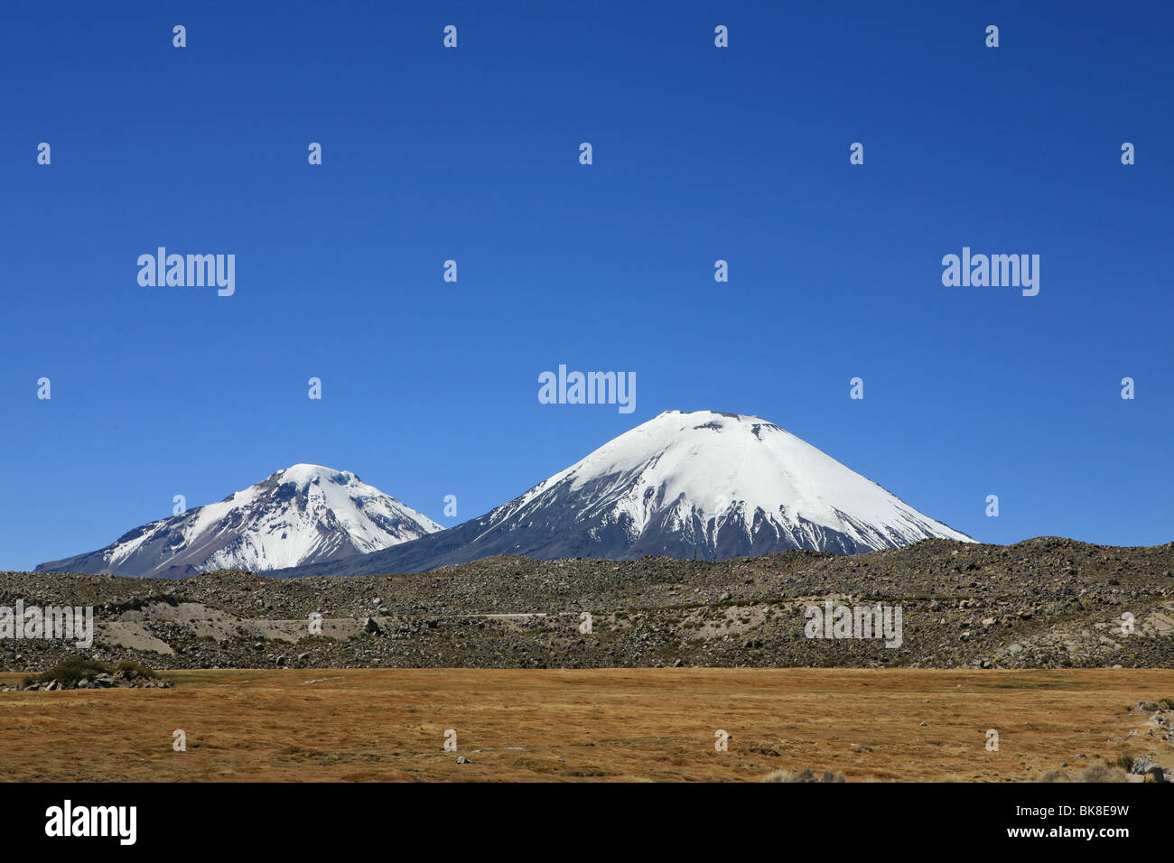 Vieux Vulkan Parinacota, Chile Stockfoto