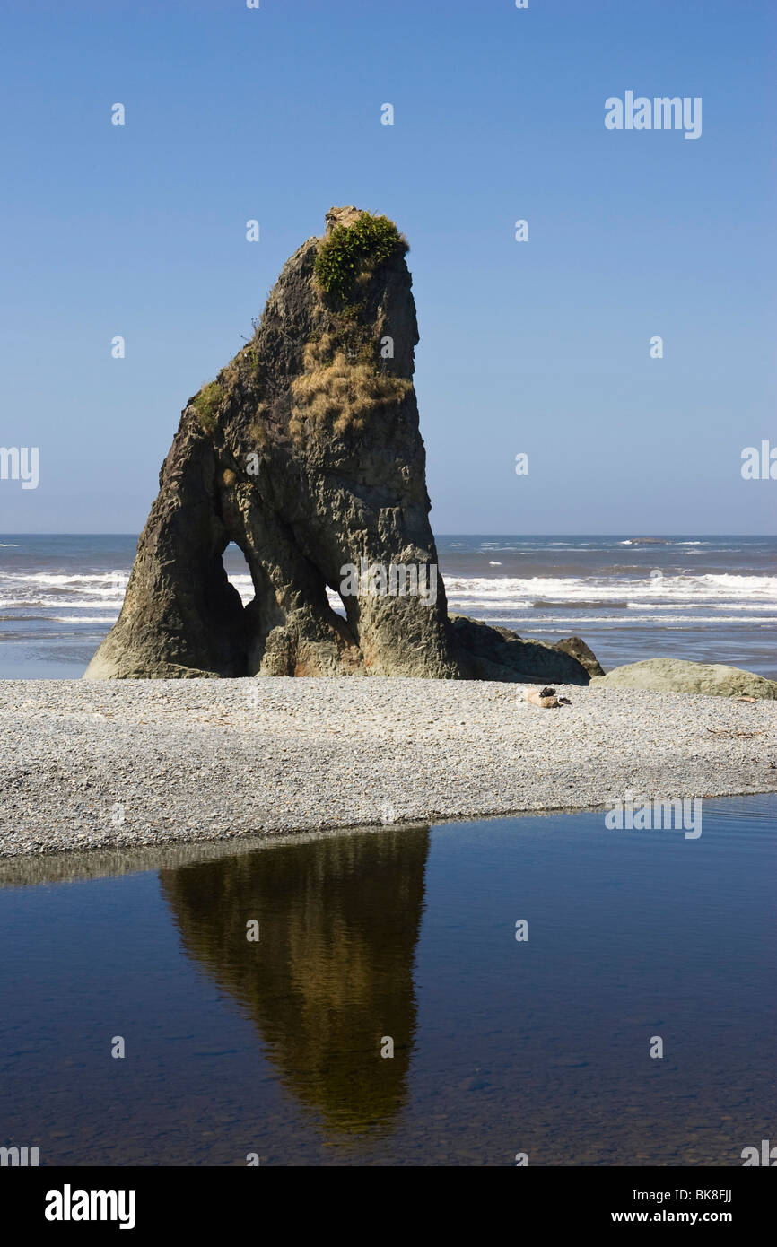 Meer-Stack, Westküste, Pacific, Olympic Halbinsel, Washington, USA Stockfoto