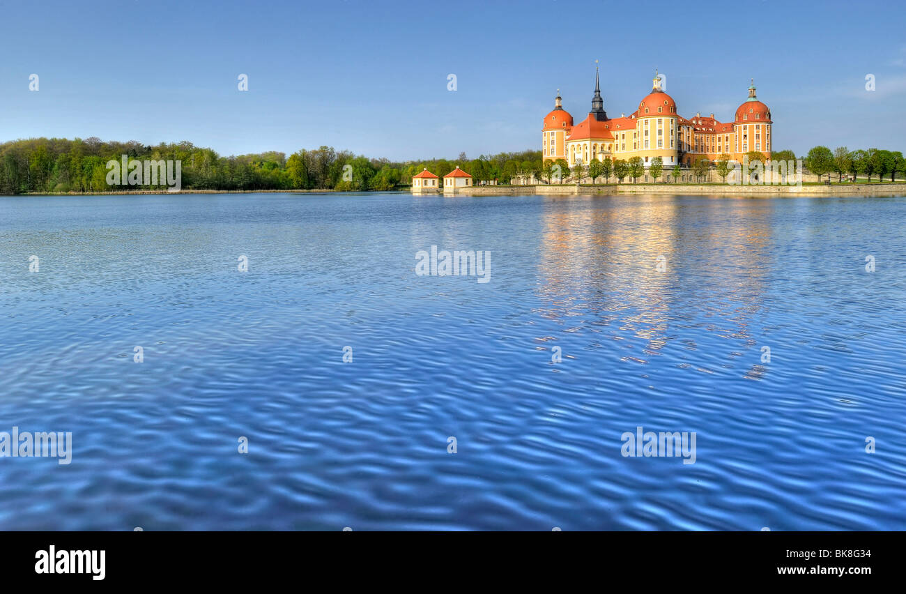 Barockschloss Moritzburg, Dresden, Freistaat Sachsen, Deutschland, Europa Stockfoto
