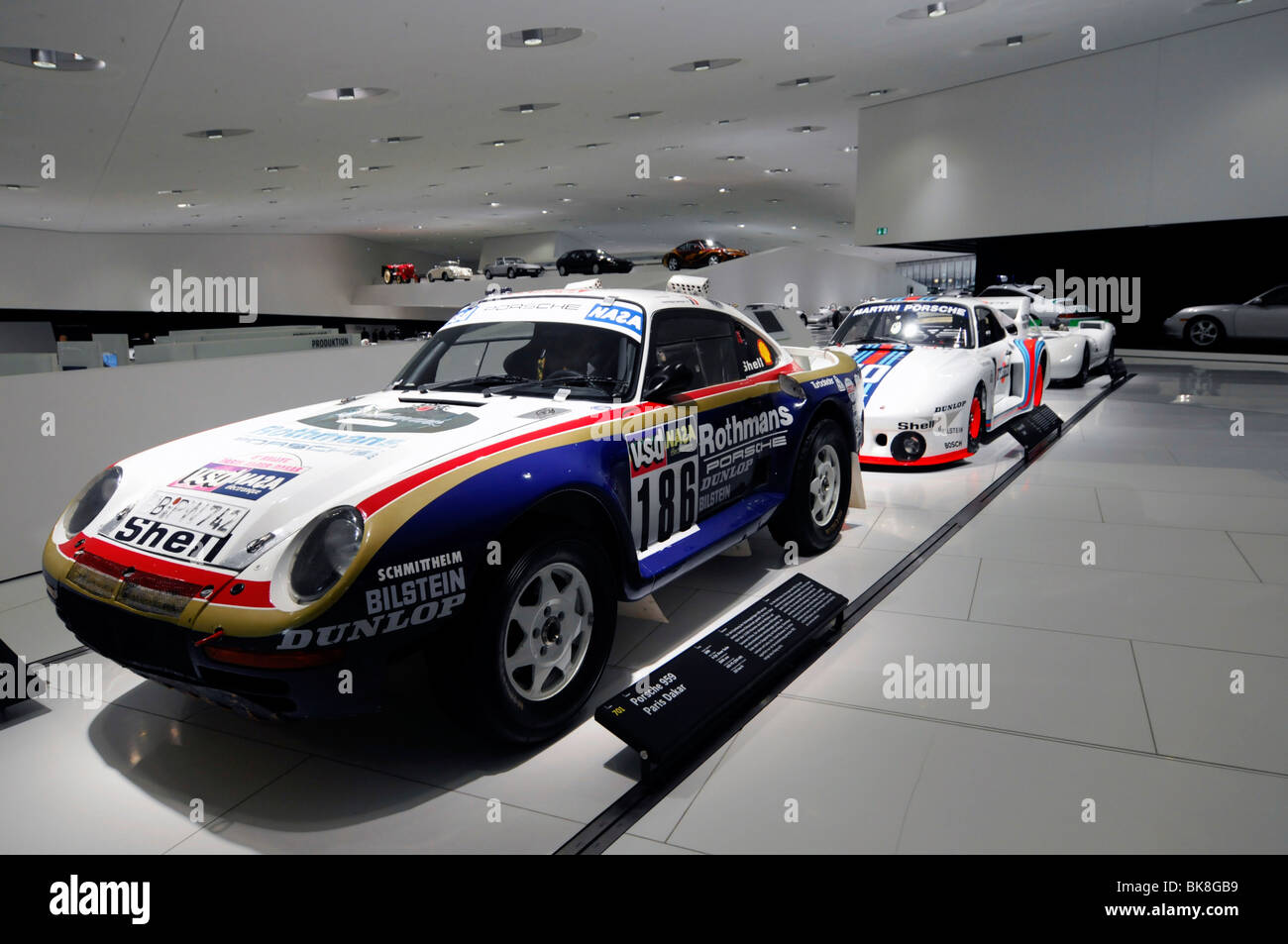 Porsche 959 Paris Dakar, Neues Porschemuseum, neue Porsche-Museum, 2009, Stuttgart, Baden-Württemberg, Deutschland, Europa Stockfoto