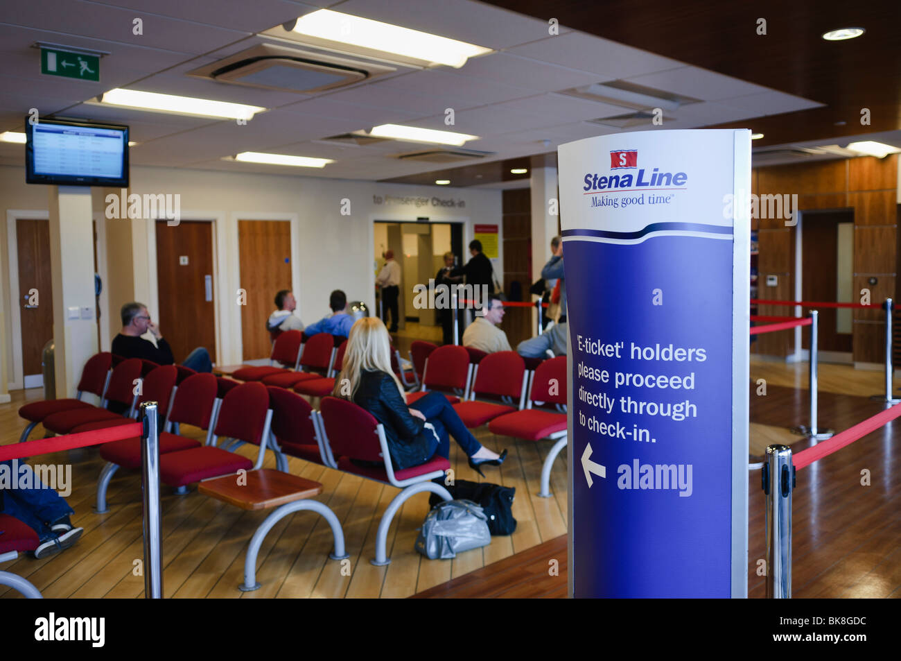 Im neuen Passagierterminals Stena Line Fähre Terminal, Belfast. Stockfoto