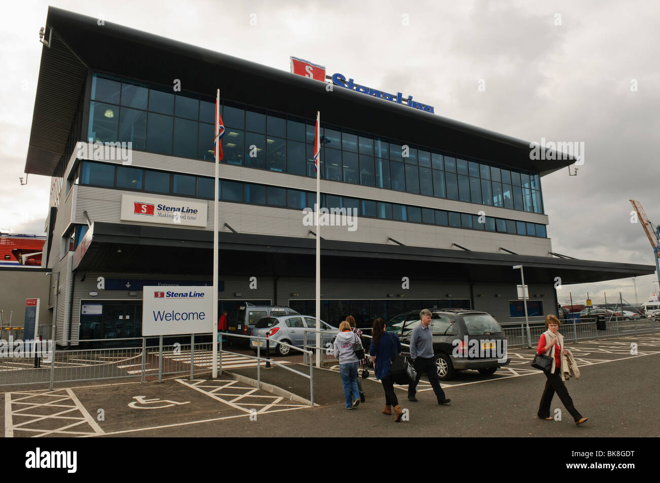 Außenseite der Stena Line neue Passagier-Fähre-Terminal, Belfast Stockfoto