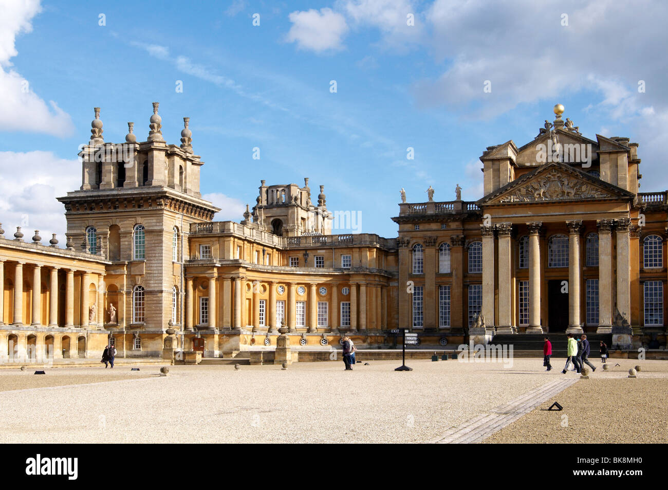 Blenheim Palace bei Woodstock, Oxfordshire, England. Dies ist ein Teil des Weltkulturerbes. Stockfoto