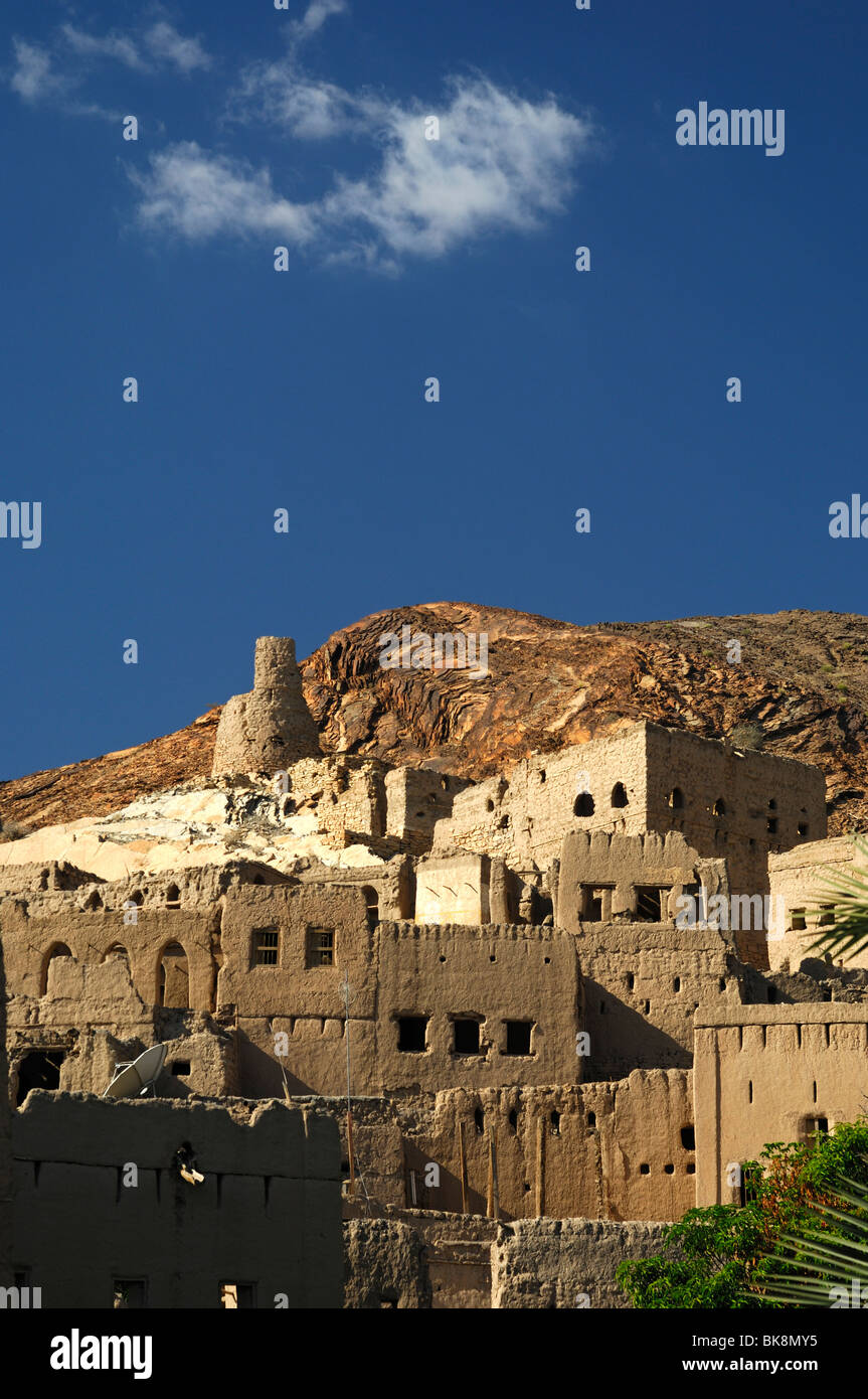 Berg Dorf von Birkat al Mawz, Sultanat von Oman Stockfoto