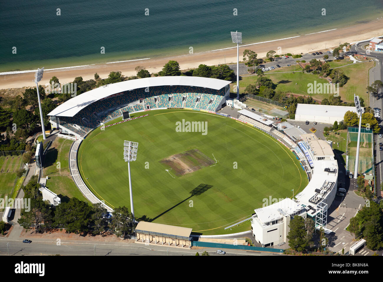 Bellerive Oval, Bellerive, Hobart, Tasmanien, Australien - Antenne Stockfoto