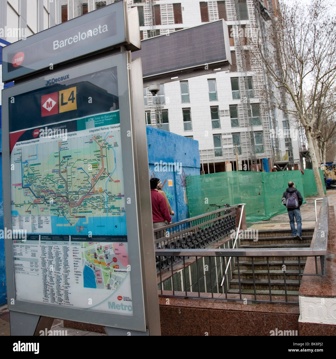 Barceloneta U-Bahn-Haltestelle Stockfoto