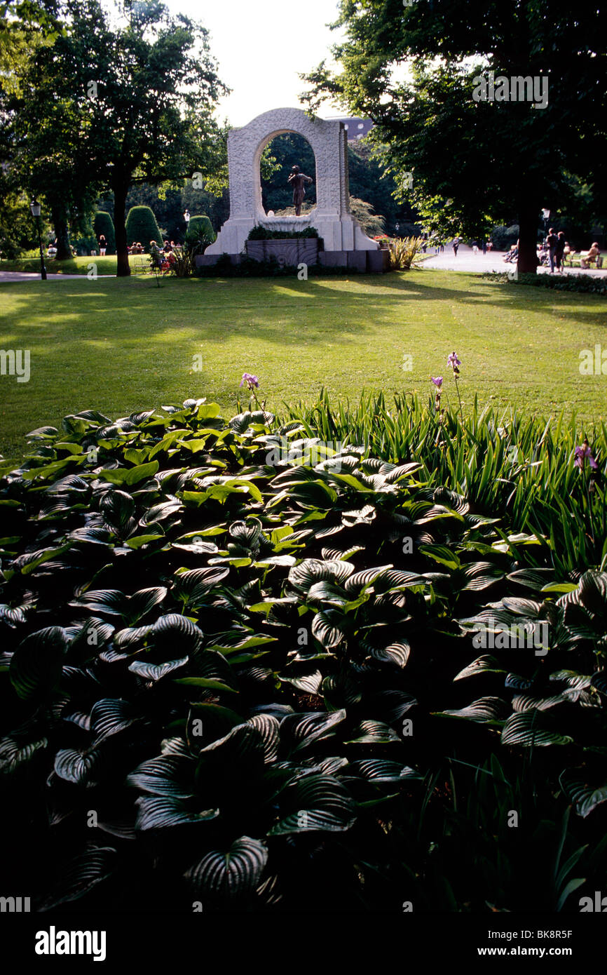 Johann Strauss-Statue im Stadtpark (Stadtpark), Wien, Österreich Stockfoto