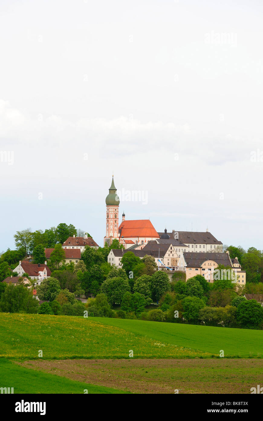 Benediktinerkloster, Ammersee, Kloster Andechs, fünf-Seen-Region, Upper Bavaria, Bayern, Deutschland, Europa Stockfoto