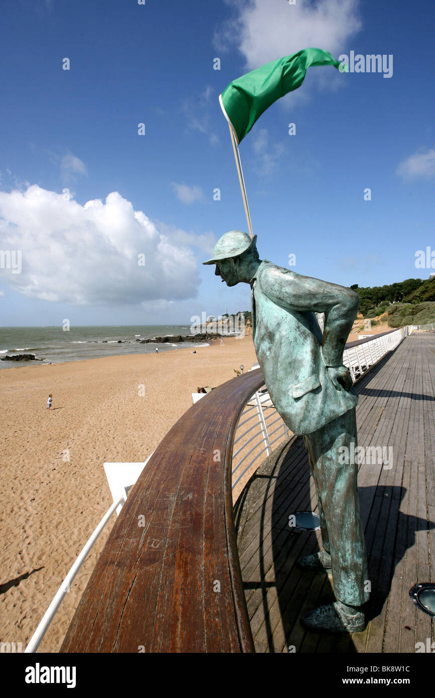 Saint-Nazaire, Saint Marc Sur Mer (44): Statue des Herrn Hulot Stockfoto