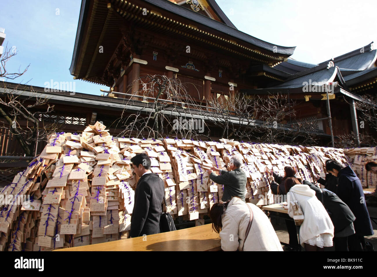 Japan, Tokio: Yushima Tenjin Shinto Schrein (2010/01/07) Stockfoto