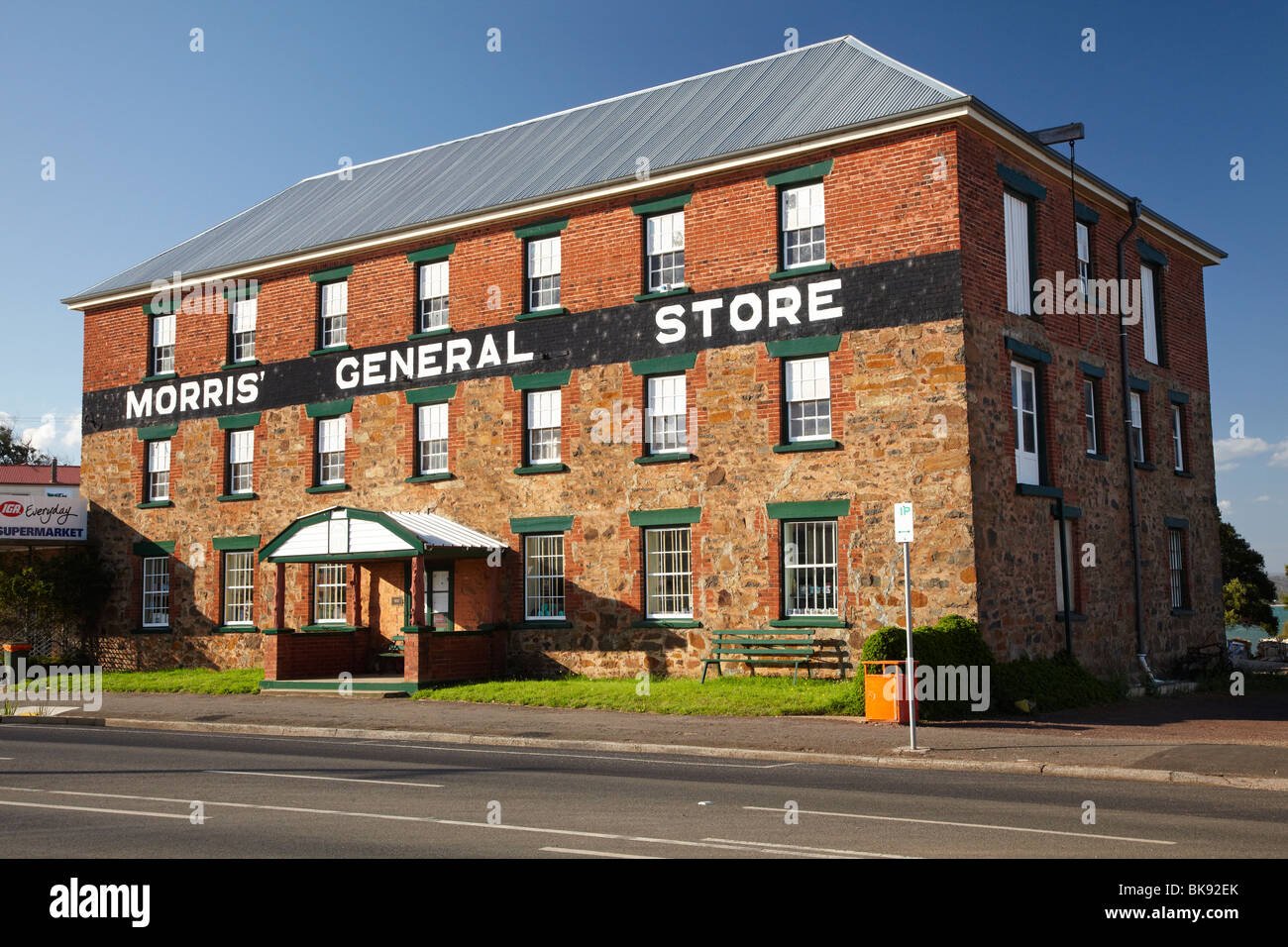 Historische Morris Gemischtwarenladen, Swansea, östlichen Tasmanien, Australien Stockfoto
