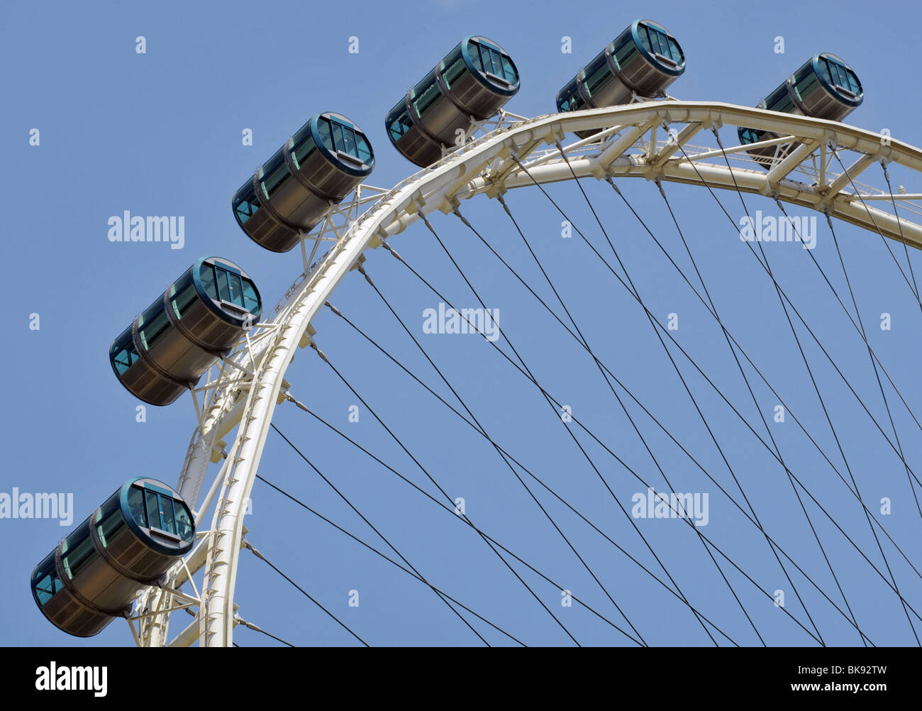 Flyer-Riesenrad in Singapur, Südostasien Stockfoto