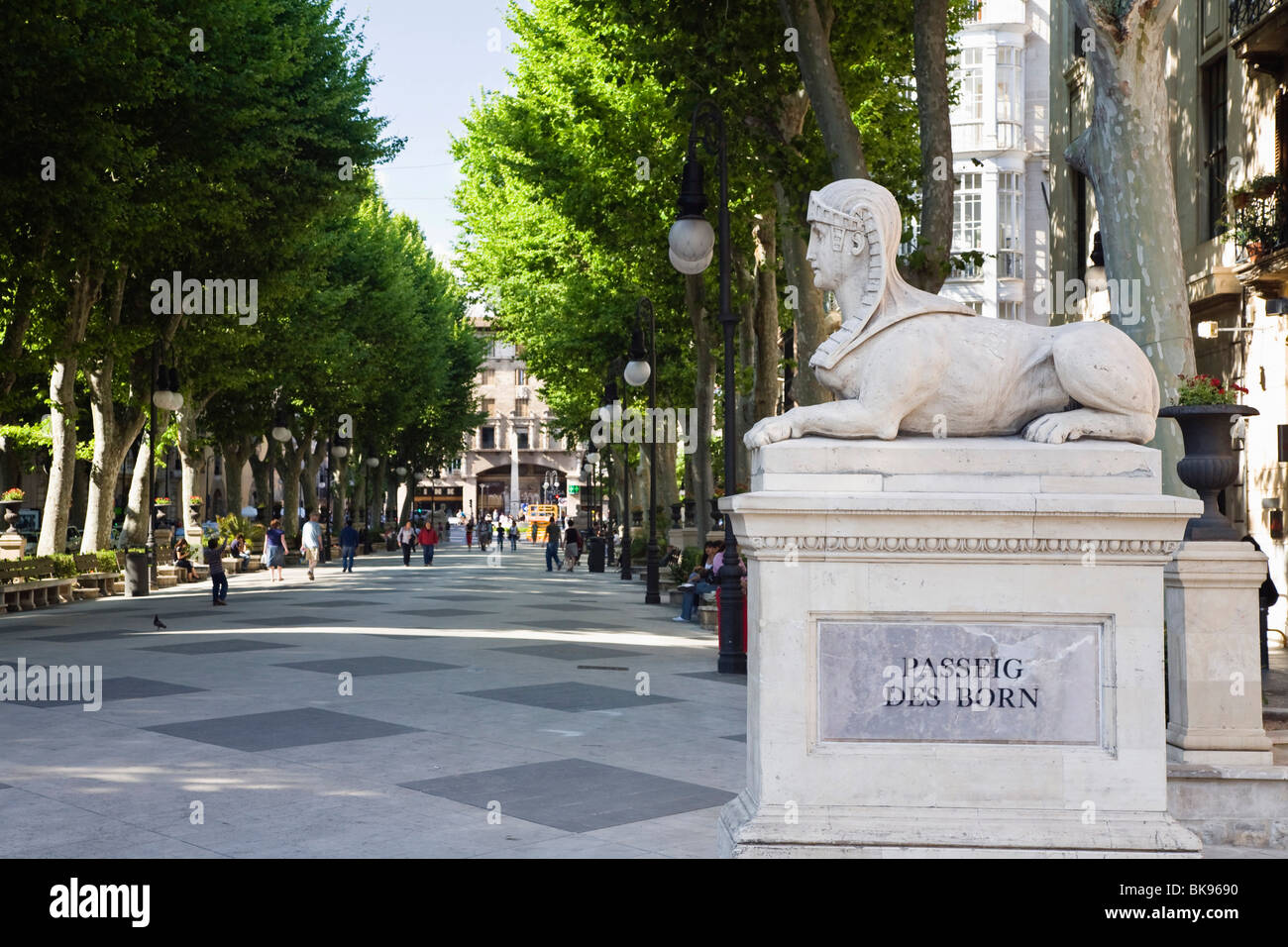 Passeig des Born, Palma De Mallorca, Mallorca, Spanien, Europa Stockfoto