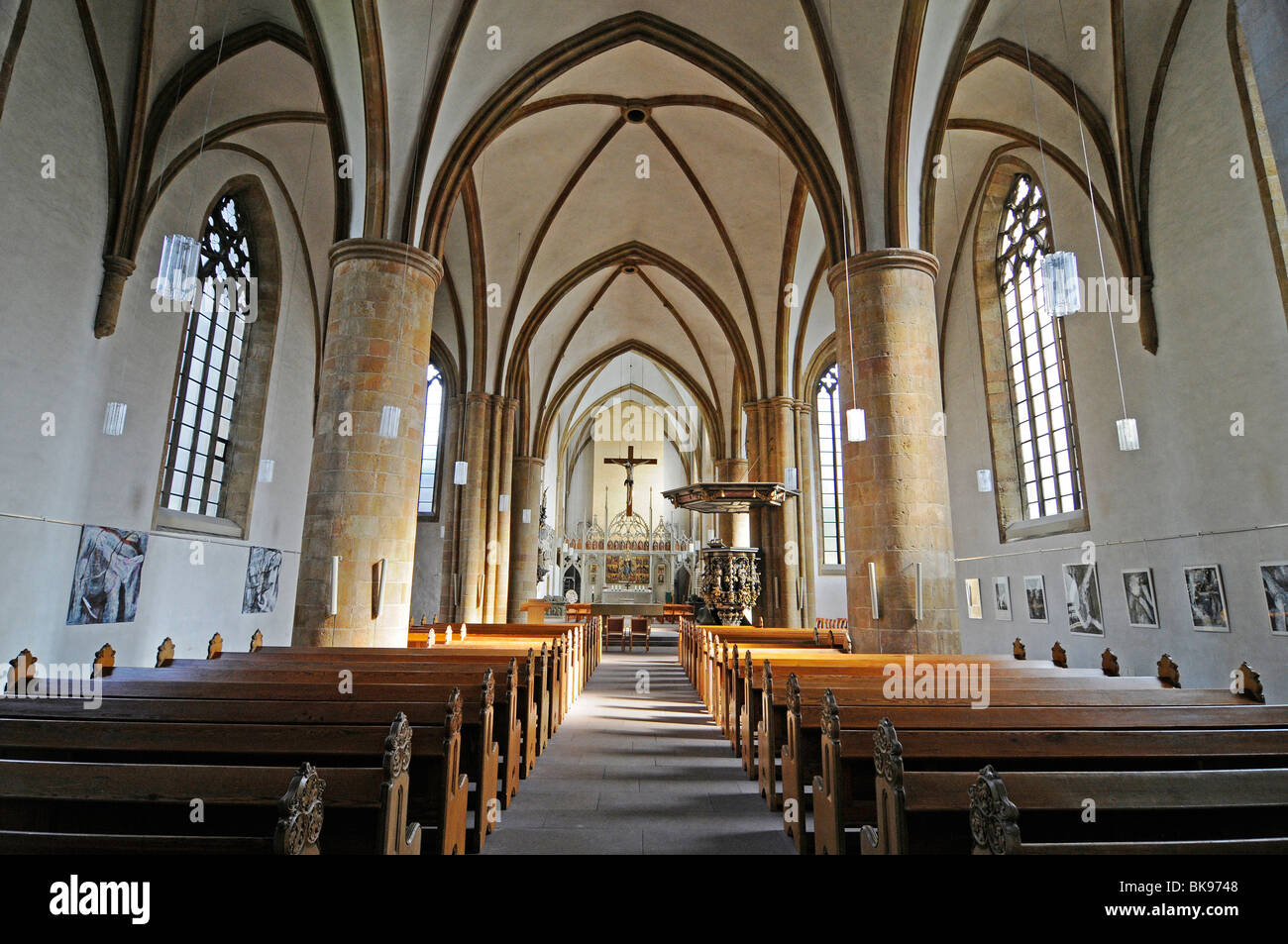 Neustaedter Marienkirche Kirche, Hallenkirche, Gothic, Bielefeld, Ost-Westfalen-Lippe, Nordrhein-Westfalen, Deutschland, Europa Stockfoto