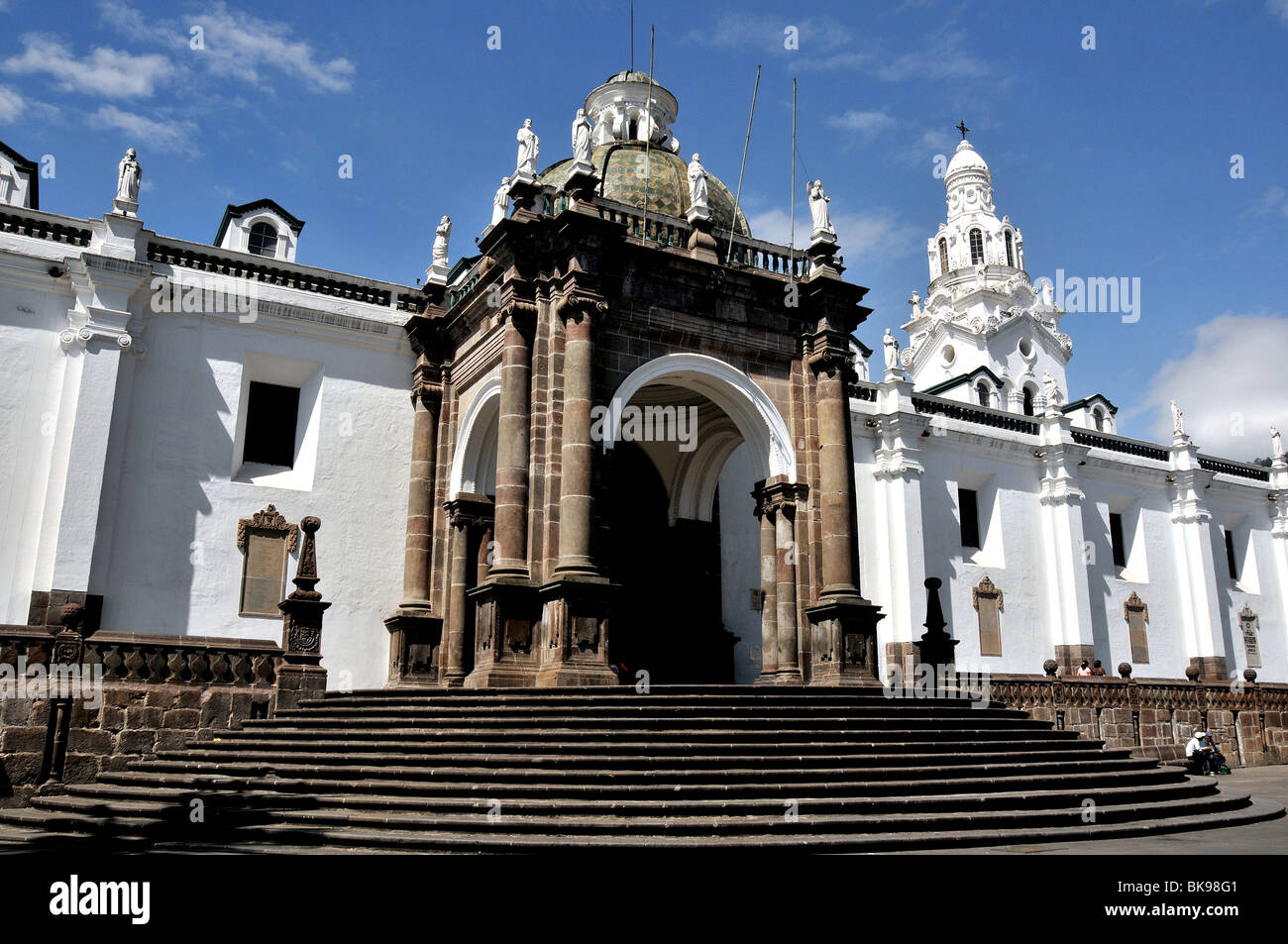 San Francisco-Kloster, Plaza Grande, Quito, Ecuador Stockfoto