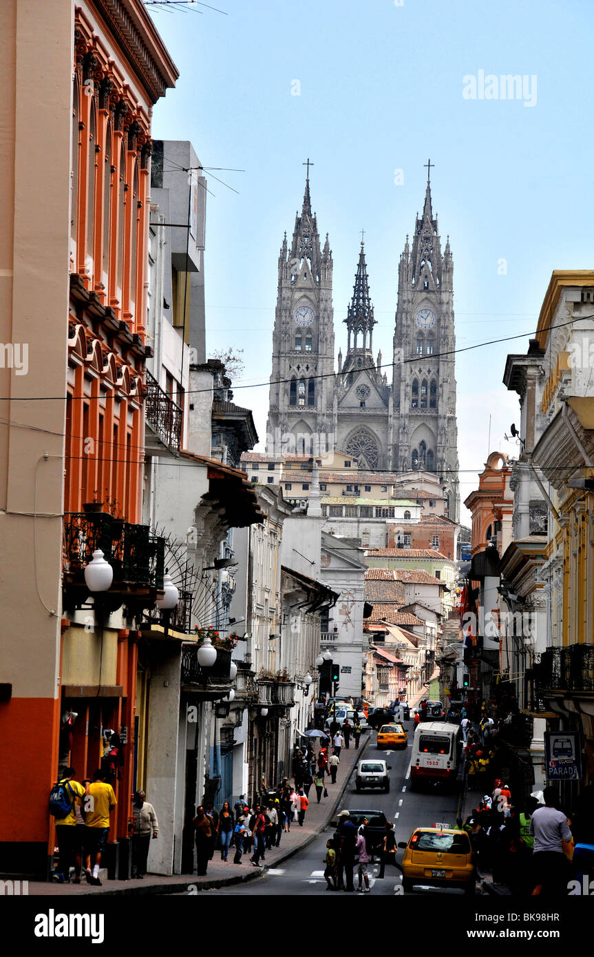 Historisches Viertel, Basílica del Voto Nacional, Quito, Ecuador Stockfoto