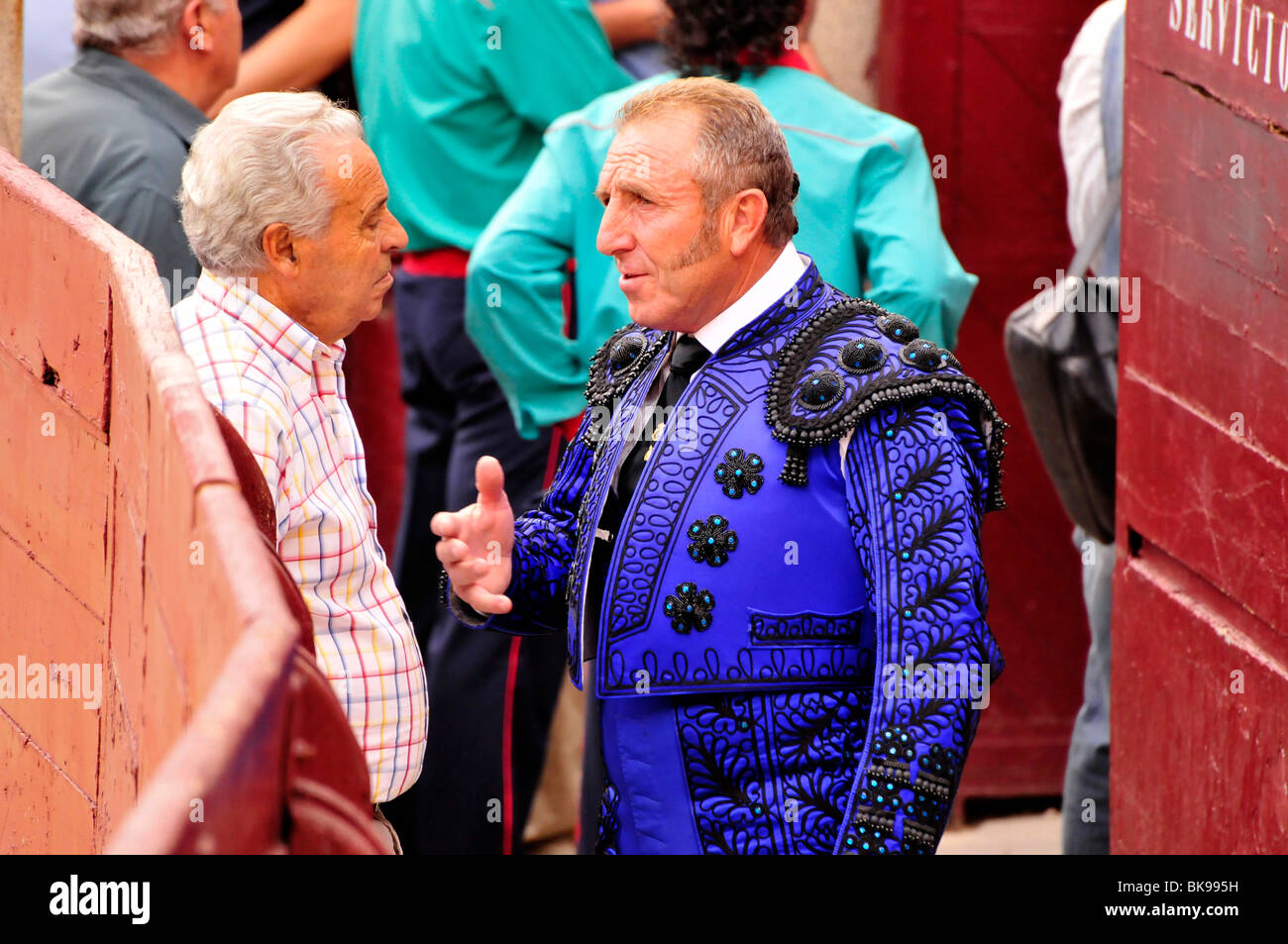 Bull Fighter vor seinem Auftritt in Las Ventas Stierkampfarena, Madrid, Spanien, Iberische Halbinsel, Europa Stockfoto