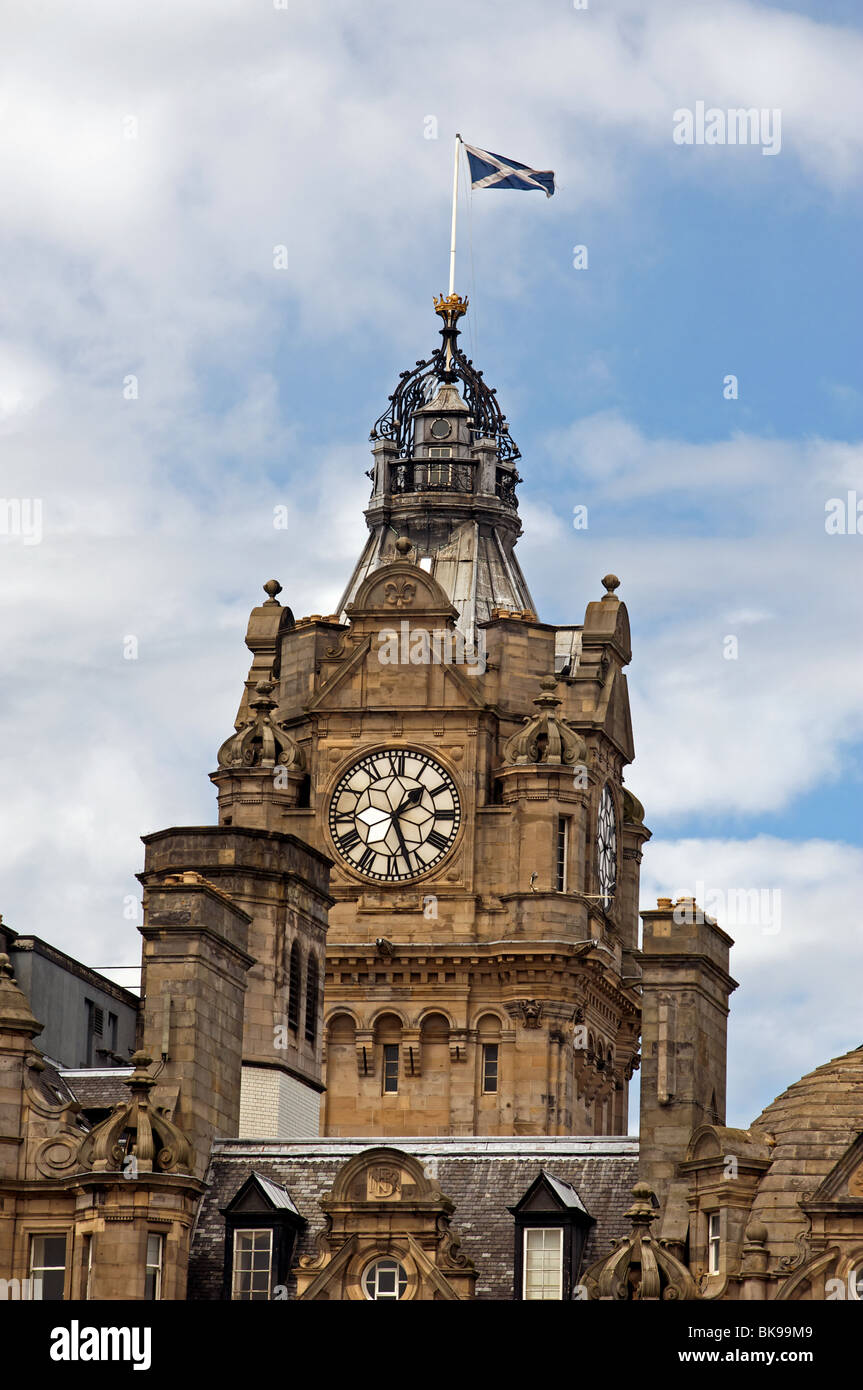 Uhrturm Balmoral Hotel, Edinburgh, Schottland. Stockfoto