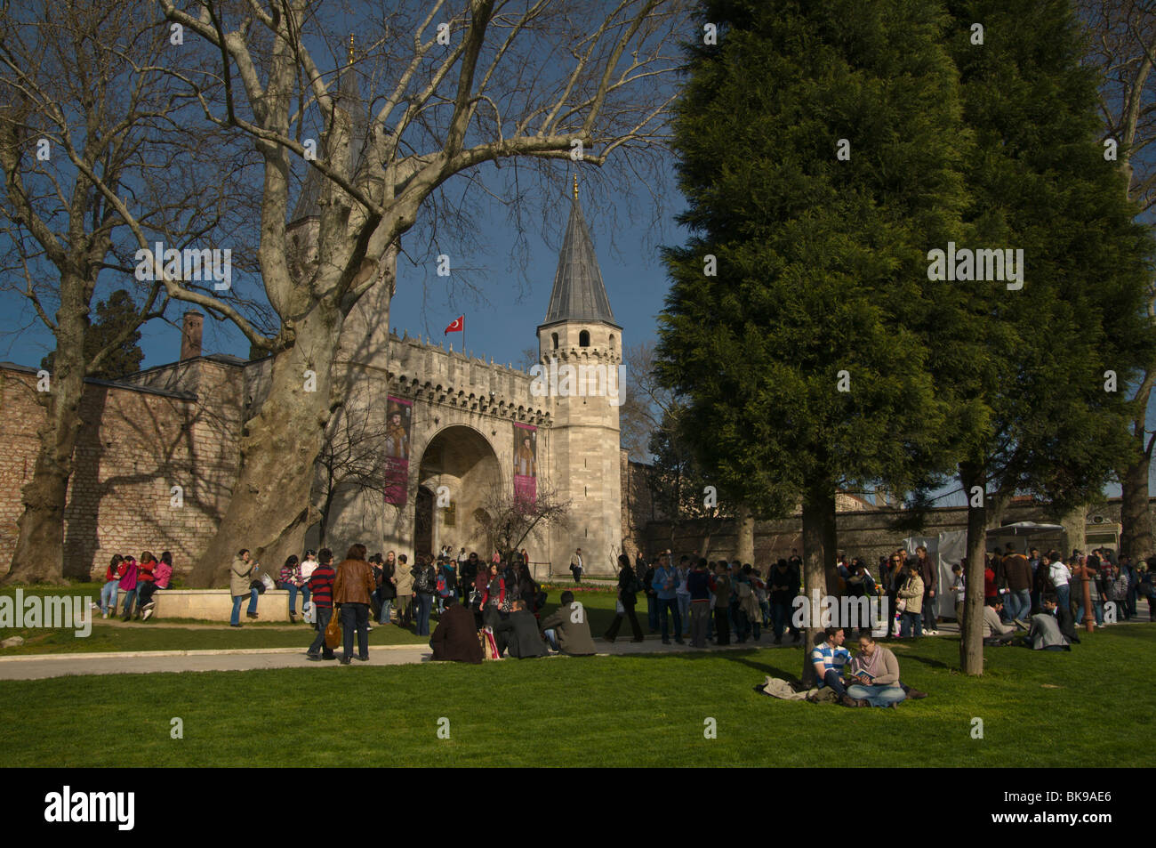 Topkapi-Palast Main Eingang, Sultanahmet, Istanbul Türkei Stockfoto