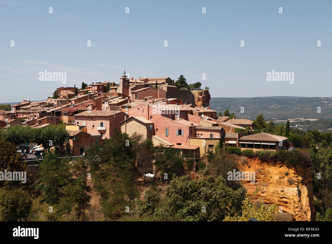 französische Provence Dorf Roussillon Stockfoto