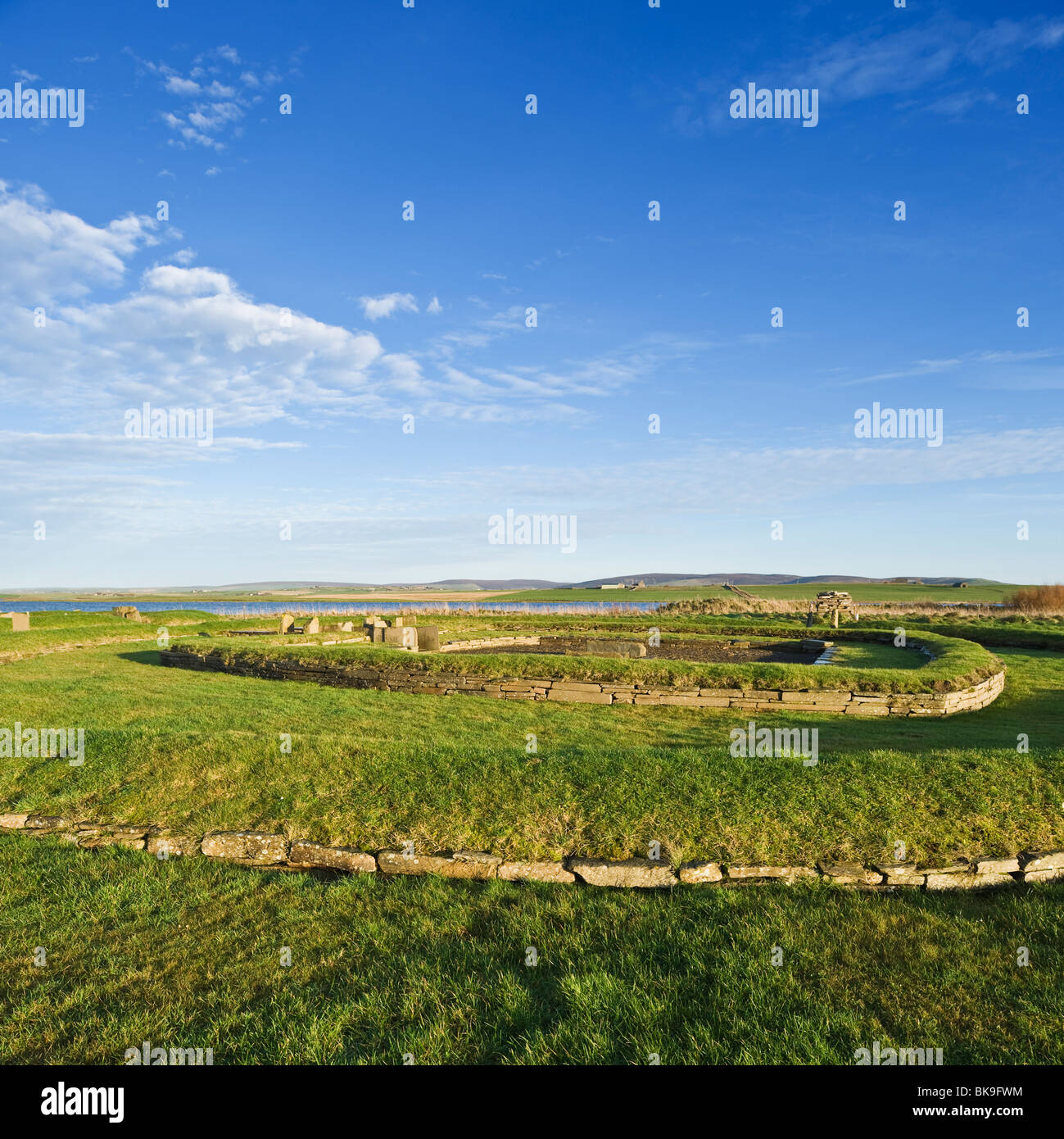 Barnhouse Siedlung neolithischen Dorf, Loch Harray, Orkney, Schottland Stockfoto