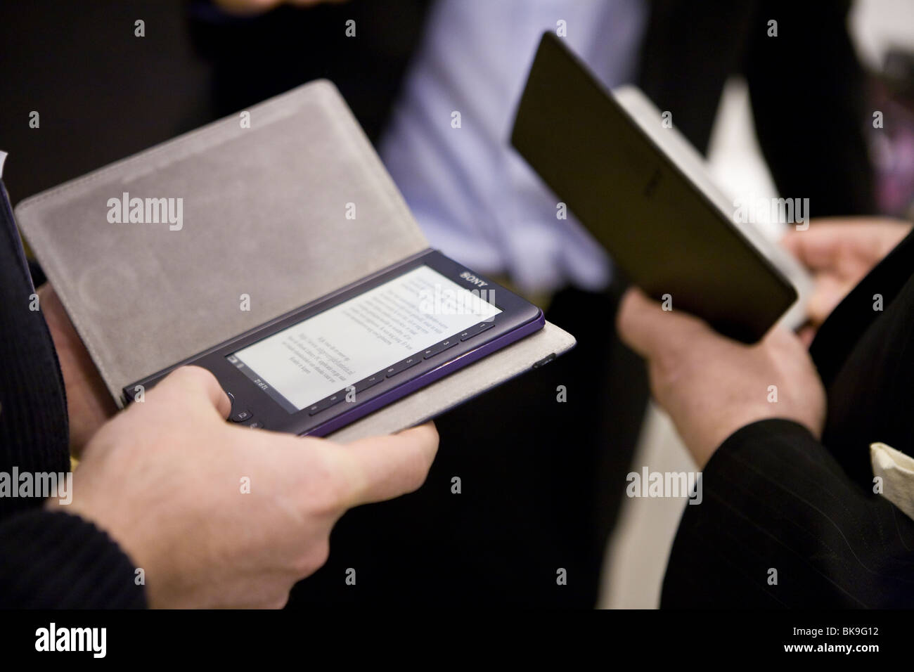 Sony Reader im Einsatz auf der London Book Fair 19. April 2010 Stockfoto