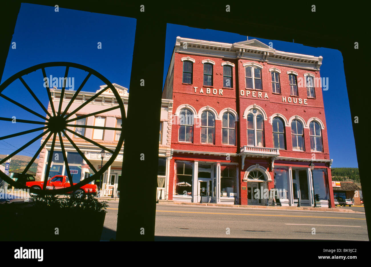 Fassade des Tabor Opernhaus, USA, Colorado, Leadville Stockfoto