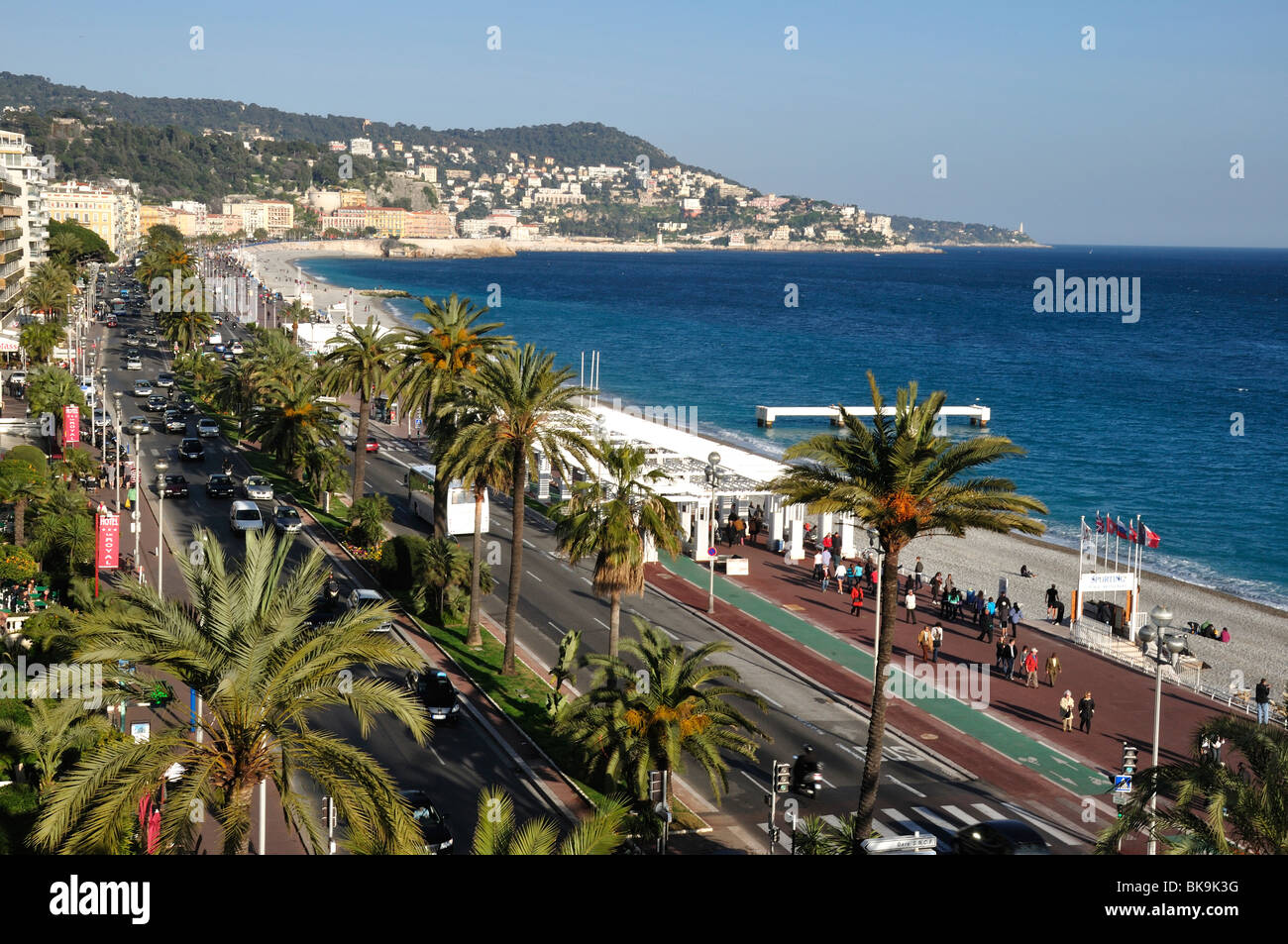 Promenade des Anglais, Nizza, Frankreich Stockfoto