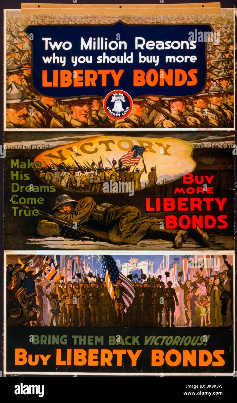 Seine Träume wahr zu machen. Kaufen Sie mehr Freiheit-Anleihen - USA Weltkrieg Poster Stockfoto