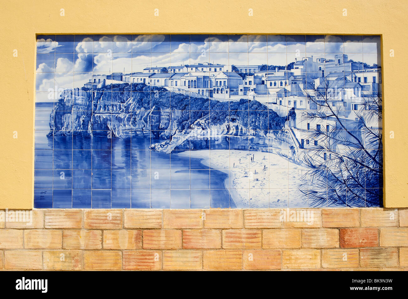 Azulejos in Faro, Algarve, Portugal, Europa Stockfoto