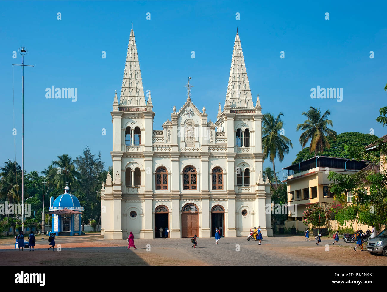 Die Kirche Santa Cruz Basilika, Fort Cochin, Kerala, Indien Stockfoto