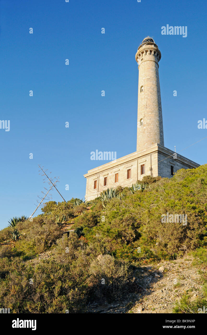 Leuchtturm, Cabo de Palos, La Manga, Mar Menor, Murcia, Spanien, Europa Stockfoto