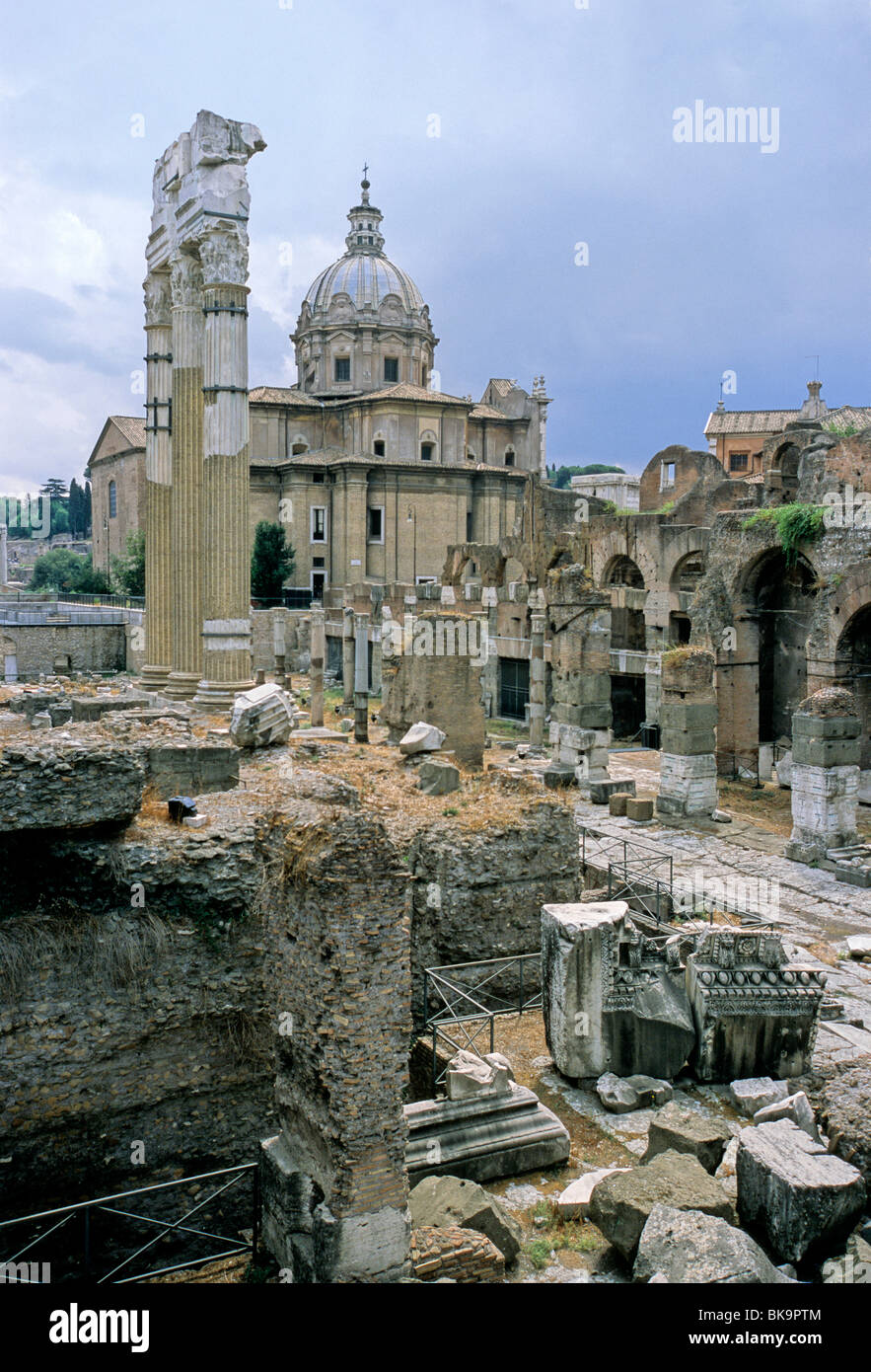 Kirche von Santi Luca e Martina, Forum Romanum, Via dei Fori Imperiali, Rom, Latium, Italien, Europa Stockfoto