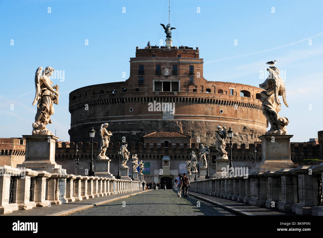 Blick über Ponte Sant, Castel Sant ' Angelo, Rom, Italien Stockfoto