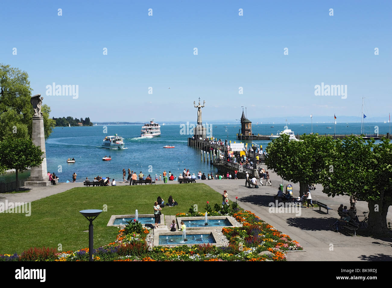 Hafeneinfahrt von Konstanz, Baden-Württemberg, Deutschland Stockfoto