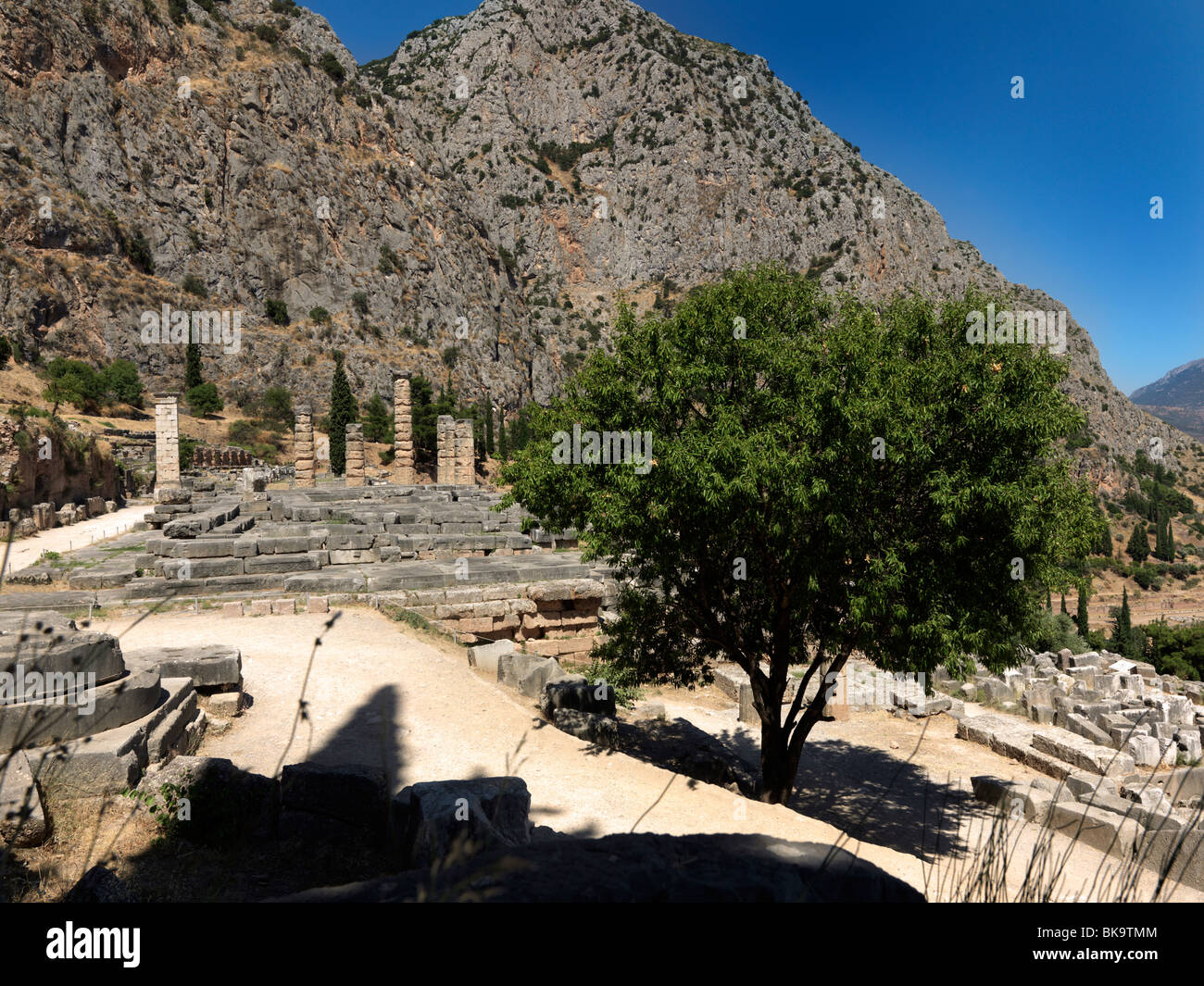 Antike Delphi Parnass Sterea Ellada Griechenland Stockfoto