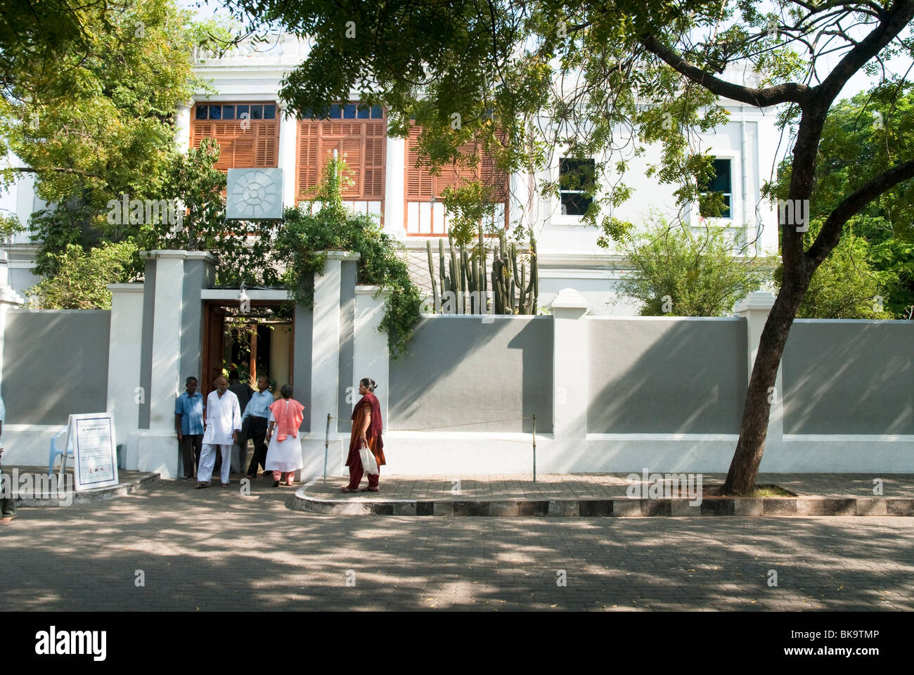 Indien, Pondicherry, Aurobindo Ashram Stockfoto