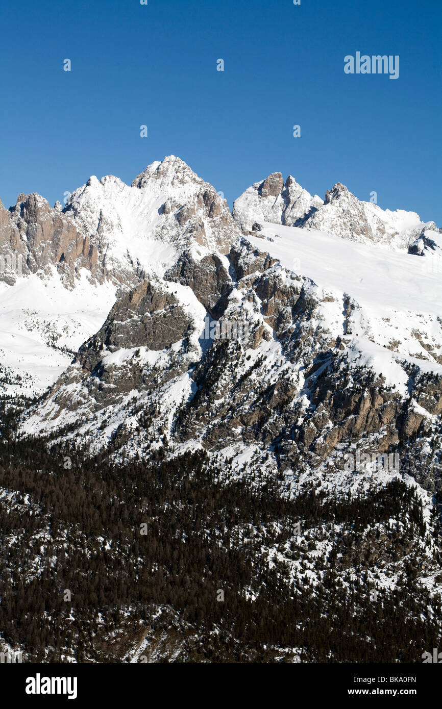 Die Geisler Geislerspitzen Selva Val Gardena-Dolomiten-Italien Stockfoto