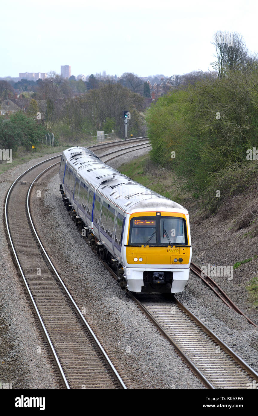 Chiltern Railways trainieren in Warwick, Warwickshire, England, UK Stockfoto
