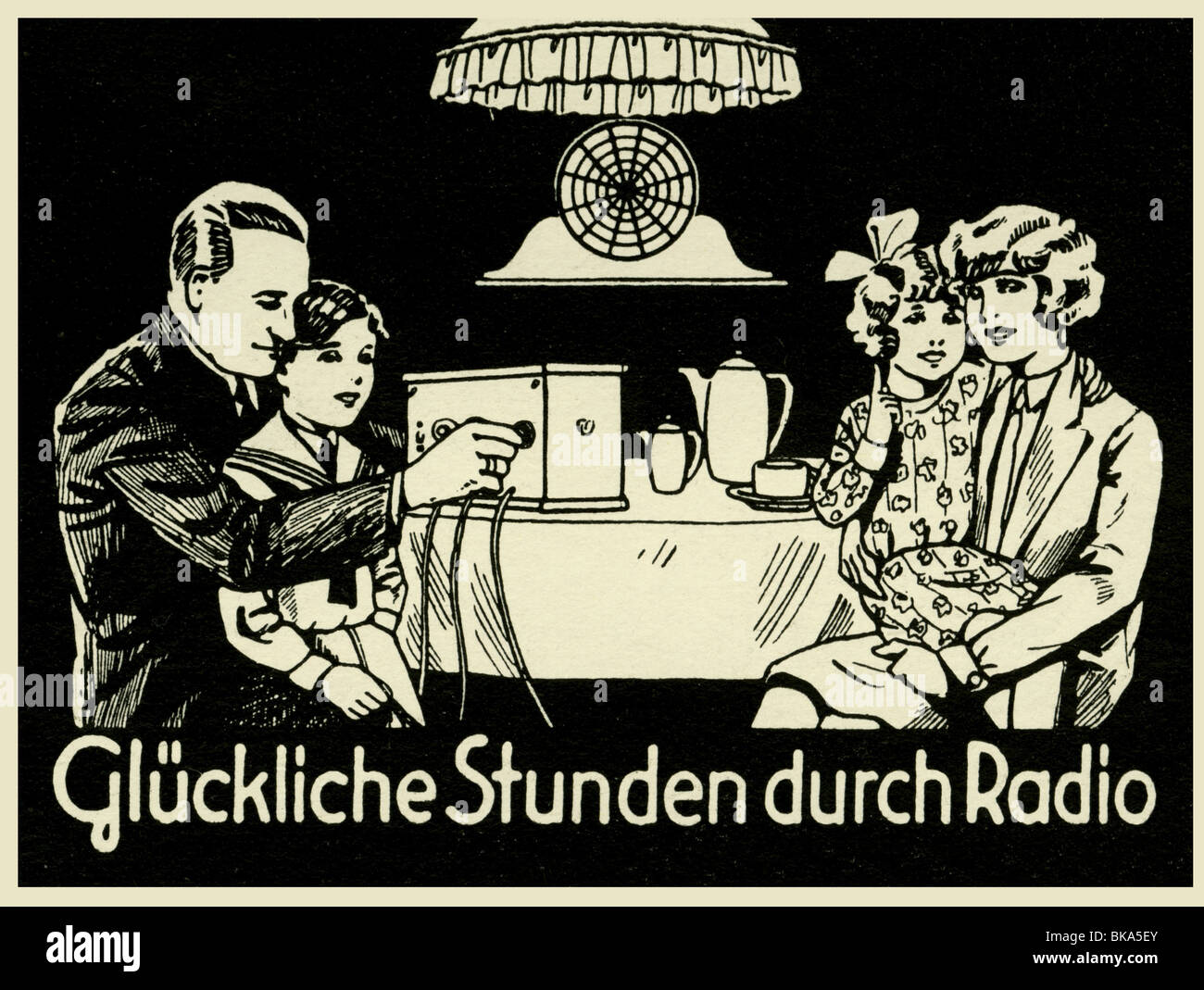 Sendung, Radio, Happy Hours von Radio, Werbung, Deutschland, ca. 1926  Stockfotografie - Alamy