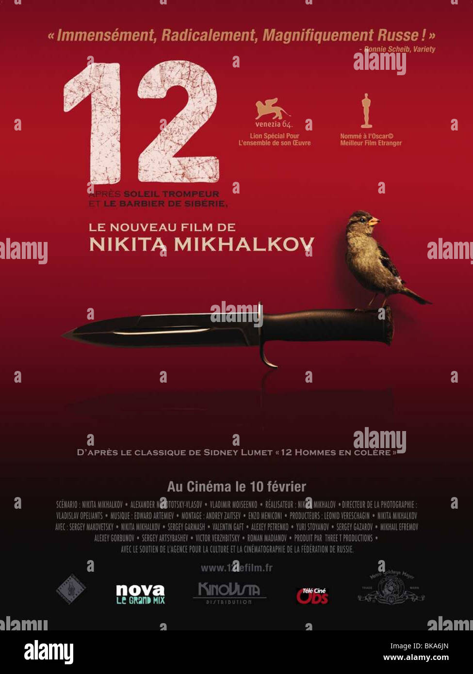 12 Jahre: 2007 Regie: Nikita Michalkow Filmplakat (Fr) Stockfoto