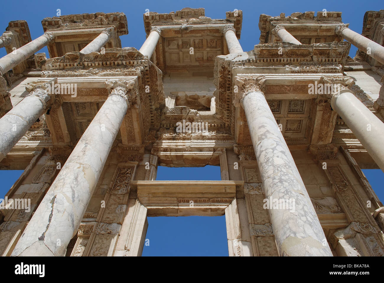 Alten Celsius Bibliothek in Ephesus Stockfoto