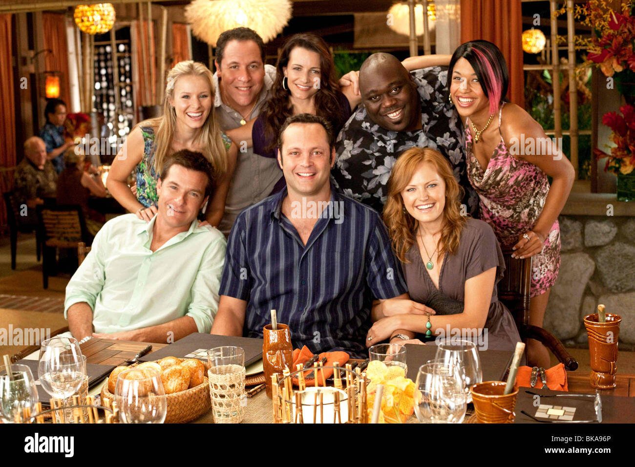 Couples Retreat-Jahr 2009 - USA Direktor Peter Billingsley Kristen Bell, Jon Favreau, Kristin Davis, Faizon Love, Kali Hawk, Stockfoto