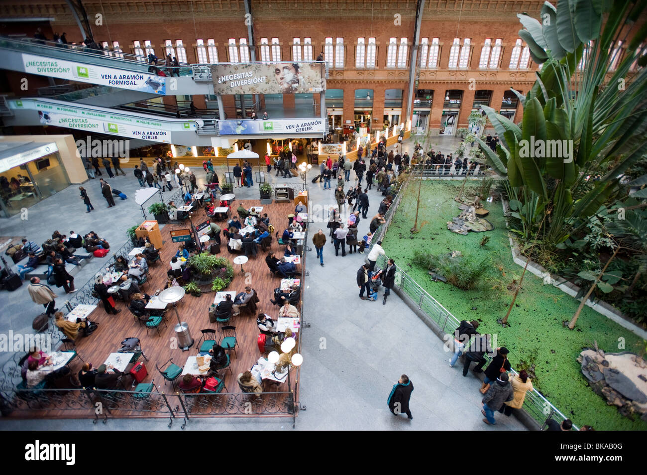 Atocha Madrid Bahnhof Station Spanien Stockfoto